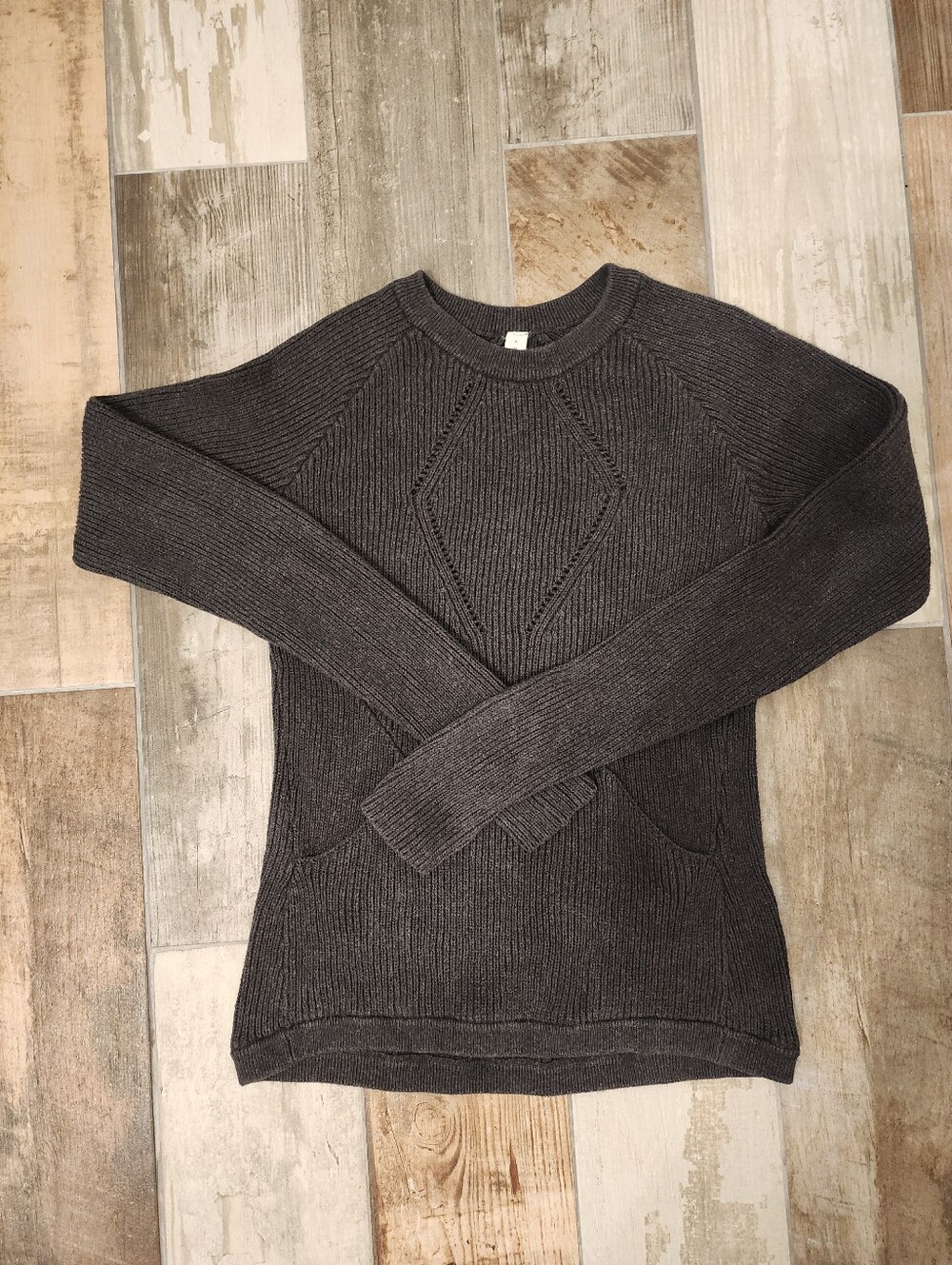 lululemon The Sweater The Better Charcoal Gray Knit Pullover Sweater